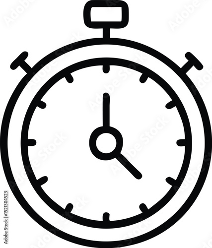 Stopwatch timer icon vector illustration for sport time deadline and countdown measurement design