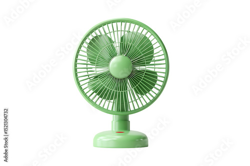 A Compact and Stylish Pastel Green Desk Fan for Personal Cooling isolated on transparent background photo