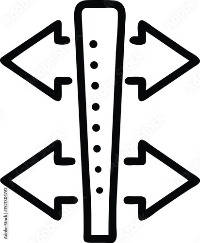 Directional arrows icon vector illustration showing left right ways navigation direction choice 92