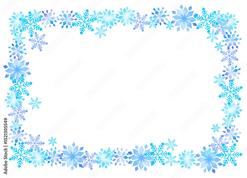 Fototapeta premium 雪の結晶のフレーム