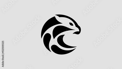 Logo Stealthy Jaguar Silhouette with Fluid Musculature and Piercing Gaze