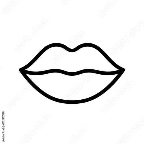 Lip mask outline icon