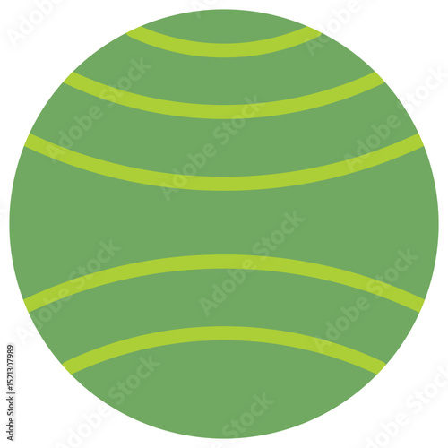 exercise ball flat icon