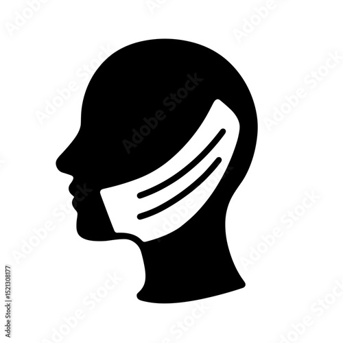 Face lifting patch icon