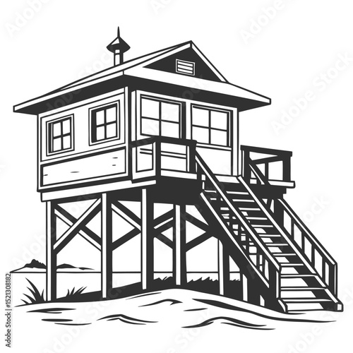 sketch of house
