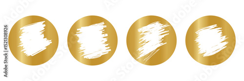 Set of golden scratch card surfaces with scraped textures isolated on white background. Collection of lotto winner, money prize, sale coupon, jackpot scratch cards Vector illustration.v