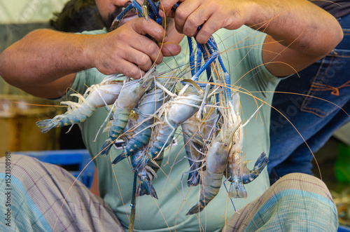 The abundance of prawns in the Bangladeshi market