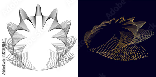 Dynamic Abstract Wireframe Shapes — Futuristic Data Flow and Scientific Visualization Backgrounds for Technology, Business, and Digital Innovation Projects