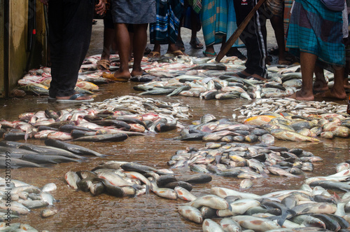 Traditional wholesale fish market