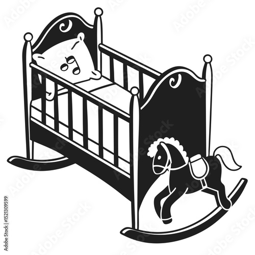 cartoon of a man sleeping on a bed