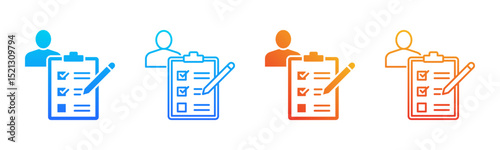 Performance Appraisal icon sheet multiple style collection