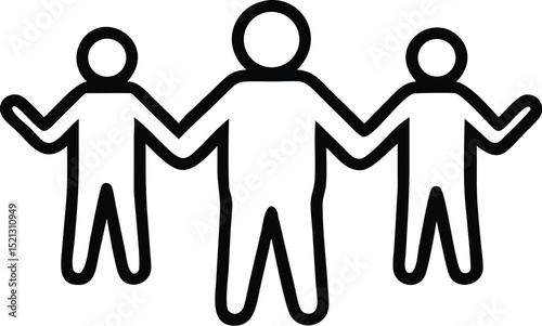 Illustration of unity teamwork collaboration and partnership showing people holding hands together symbol 92