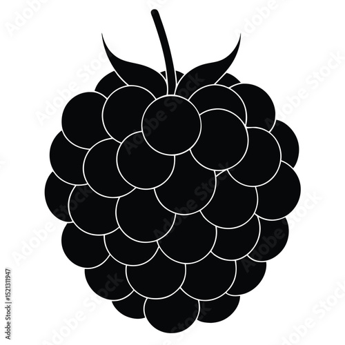 High-Quality Vector Illustration of a Raspberry Perfect for Culinary Designs, Branding, and More