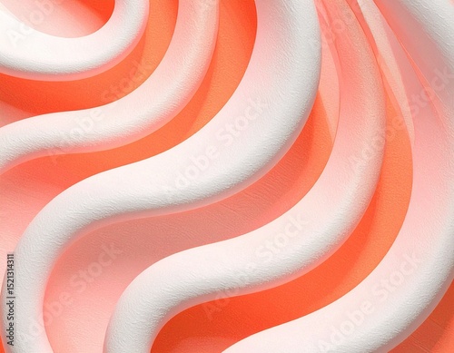 Orange 3D Wave Gradient Background