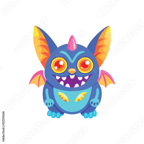 a little dragon  vector icon generated