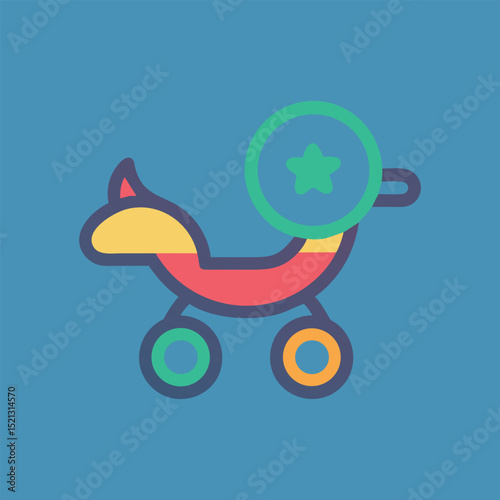 baby carriage vector illustration icon logo generated