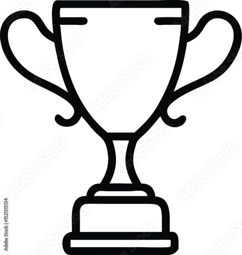 Illustration of a trophy cup award for winning a competition or championship success vector