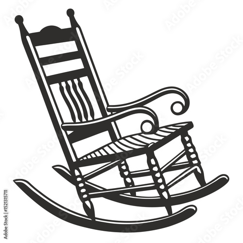 wooden rocking horse