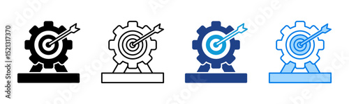 Goal Setting icon sheet multiple style collection