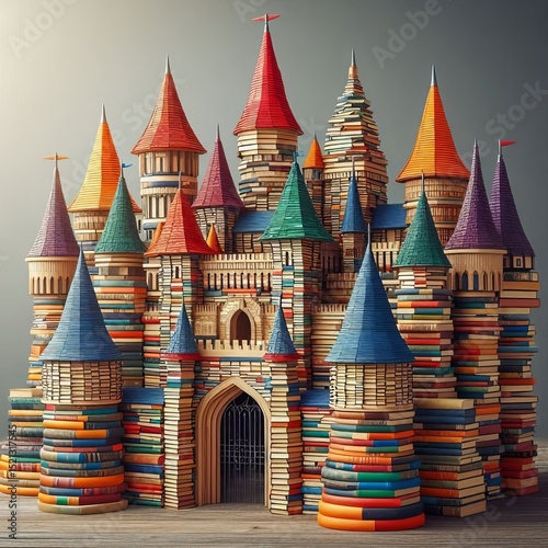 A constructed from colorful spines