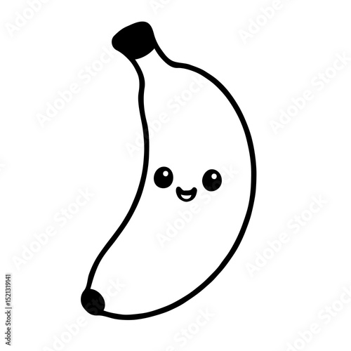 Kawaii Banana with Happy Face