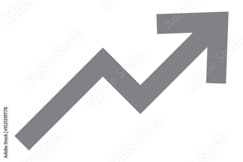 Graph going Up and Down sign with green and red arrows vector. Flat design vector illustration concept of sales bar chart symbol icon with arrow moving down and sales bar chart with arrow moving up