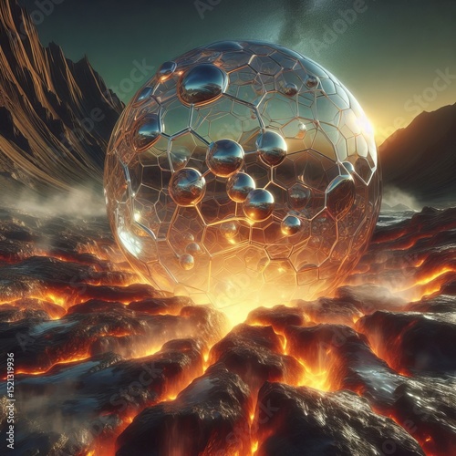 A geodesic volcanic vent