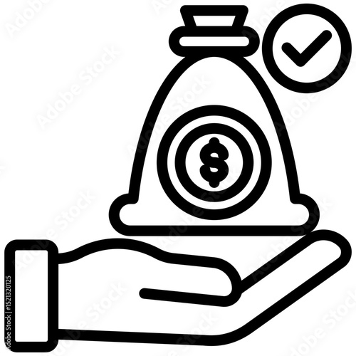 Debt consolidation  icon for bankruptcy , website, application, printing, document, poster design, etc