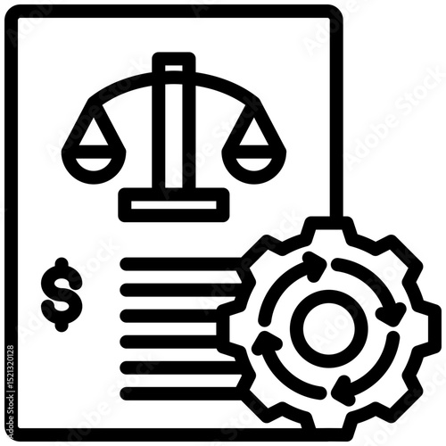 Equity  icon for bankruptcy , website, application, printing, document, poster design, etc