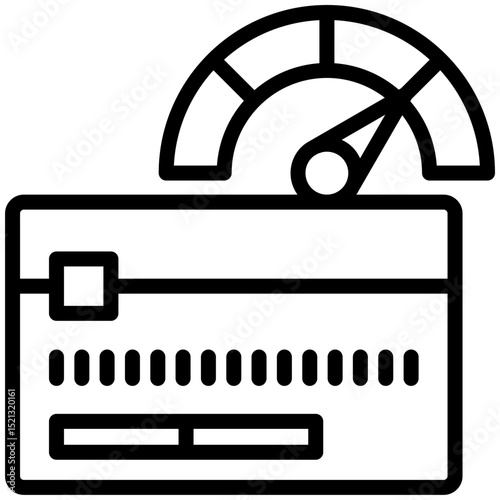 Credit score  icon for bankruptcy , website, application, printing, document, poster design, etc