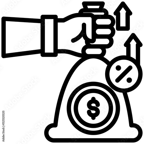 Compensation  icon for bankruptcy , website, application, printing, document, poster design, etc