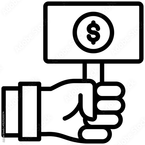 Bid  icon for bankruptcy , website, application, printing, document, poster design, etc