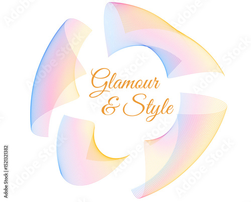 Design element wave lines, spiral, background for Elegant golden abstract swirl background for luxury branding, fine jewelry packaging, boutique logo design, and glamorous visual identity themes
