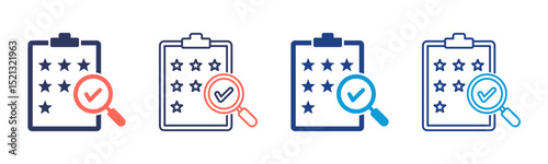 Evaluation icon sheet multiple style collection