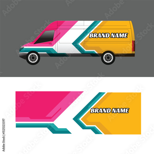vector design decal wrap body car van cargo company delivery
