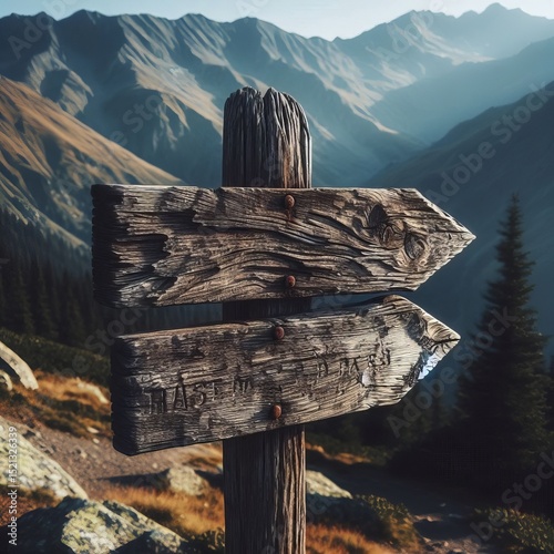 A weathered a mountain trail