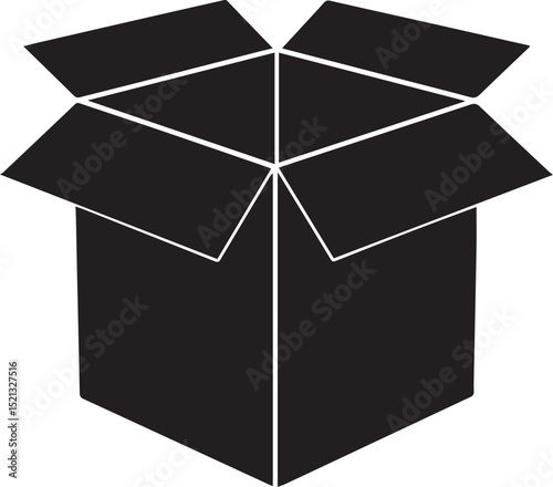 Open delivery gift box vector design icon art illustrator