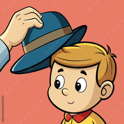 A father's hand gently adjusting a child's small hand, symbolizing guidance, care, and family love.