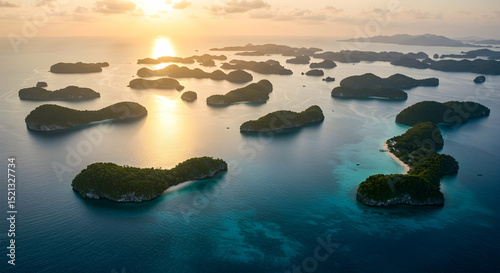 Tropical Island Paradise with Crystal Blue Waters