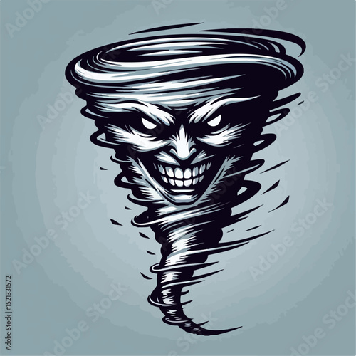 spooky tornado vector illustration 