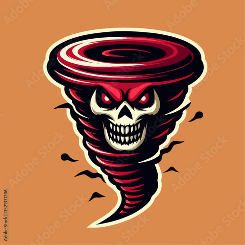 spooky tornado vector illustration 