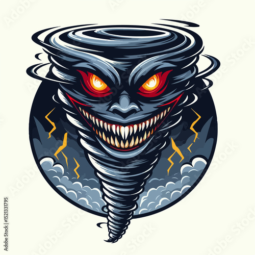spooky tornado vector illustration 