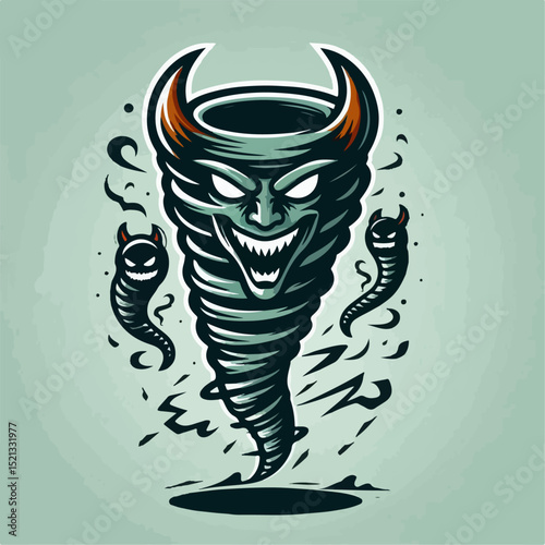 spooky tornado vector illustration 