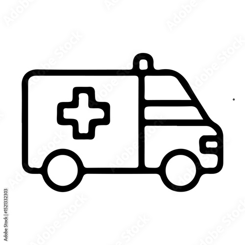 ambulance car icon on white background vector
Vector line icon medicine, health