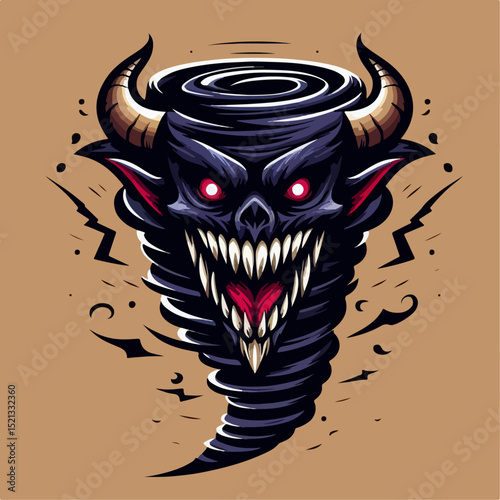 spooky tornado vector illustration 
