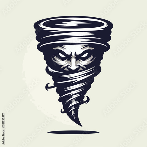 spooky tornado vector illustration 