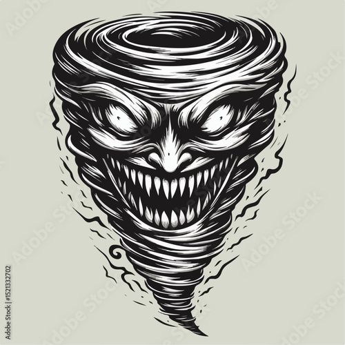 spooky tornado vector illustration 