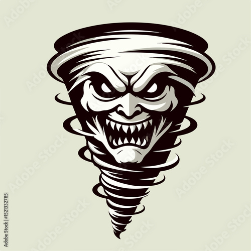 spooky tornado vector illustration 