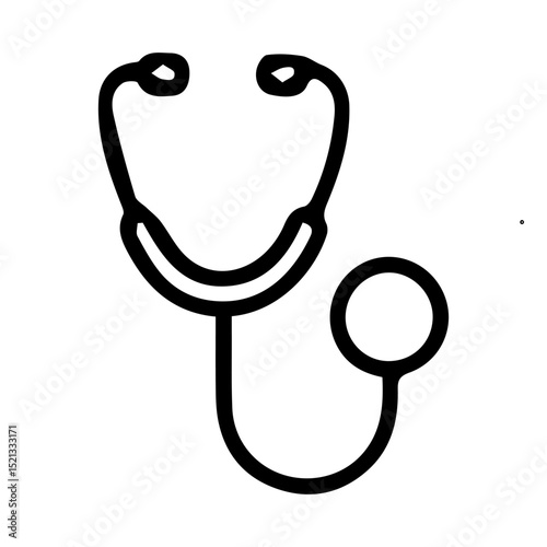 stethoscope icon on white background vector
Vector line icon medicine, health