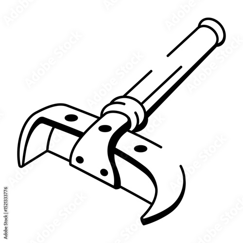 A hand drawn style icon of weed puller
